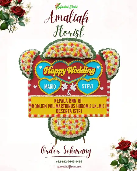 Papan Bunga Pernikahan Sading